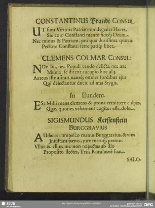 Clemens Colmar Consul