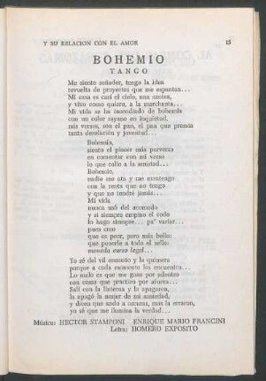 Bohemio : Tango