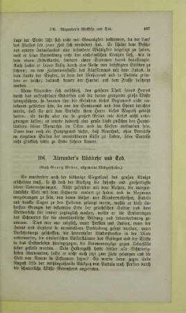 Alexander's Rückkehr und Tod