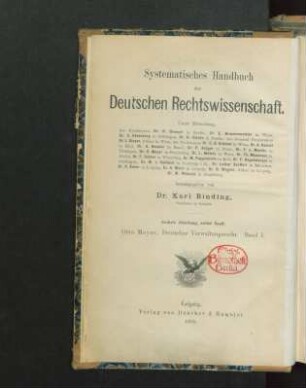 Abteilung 6, Bd. 1: Deutsches Verwaltungsrecht