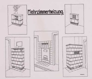 Kachelöfen, Schemazeichnungen