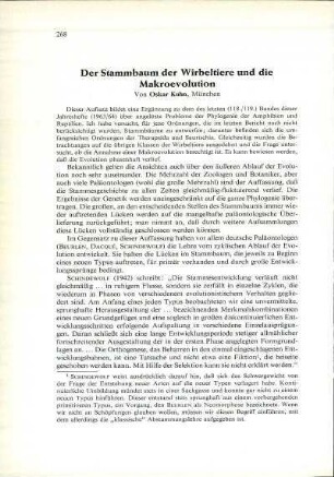 Der Stammbaum der Wirbeltiere und die Makroevolution