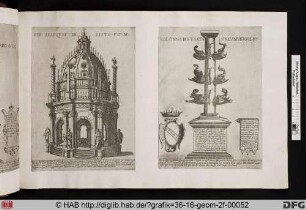 Rechts: Die Columna Rostrata.