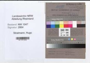 Entnazifizierung Hugo Stratmann , geb. 14.06.1898 (Sekretaer)