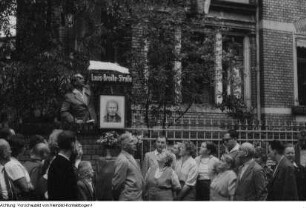 Dresden, u.a. Ausstellung - Residenzschloss, Georgentor - Gedenkstein für Julian Grimau - Straßenumbenennung zu Ehren Louis Braille - Zeltlager, Juli - Dezember 1966