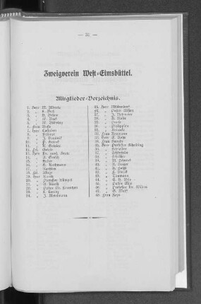Zweigverein West=Eimsbüttel.