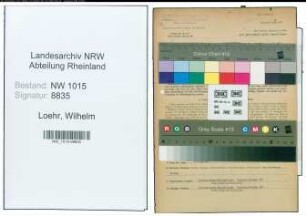 Entnazifizierung Wilhelm Loehr , geb. 15.10.1902 (Buerobeamter)