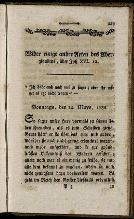 [XII.] Wider einige andre Arten des Aberglaubens, über Joh. XVI. 12.