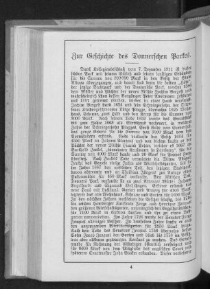 Zur Geschichte des Donnerschen Parkes.