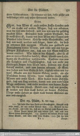 Der 119. Psalm, V. 121-144