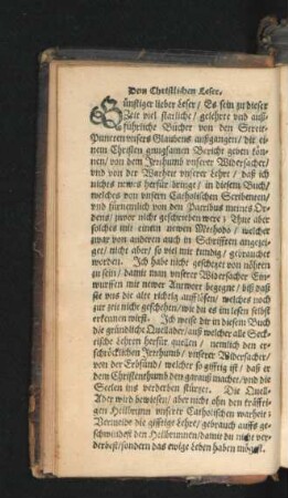 Dem Christlichen Leser.