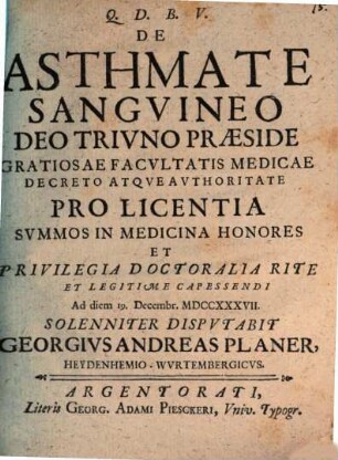 De Asthmate Sangvineo