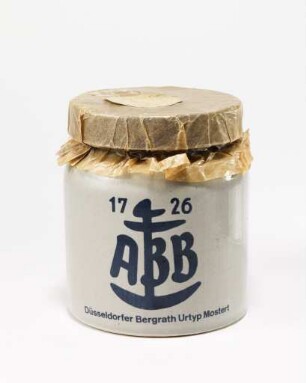 Senftöpfchen "ABBergrath sel. Wwe." in Originalverpackung