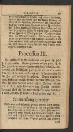 Processus III.