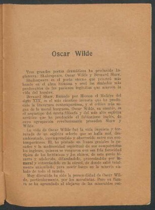 Oscar Wilde - [Nota biográfica]