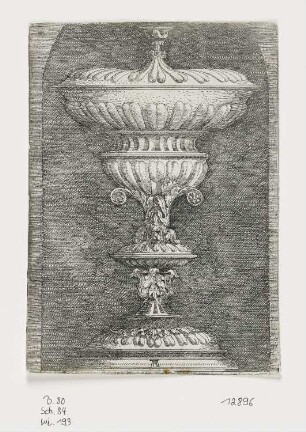 Deckelpokal in einer Nische, Blatt 6 der Folge "Prunkgefäße"