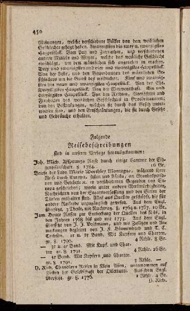 Folgende Reisebeschreibungen sind in unserm Verlage herausgekommen: