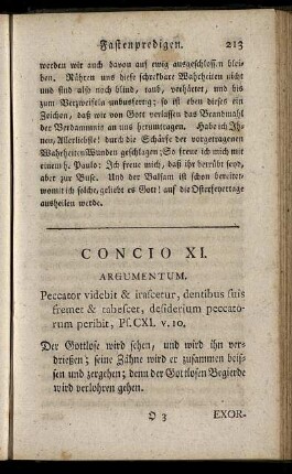 Concio XI. [Die Bestürzung des Sünders vor dem Richterstuhle...] - Concio XIII. [Ankläger und Zeugen wider den Sünder...]