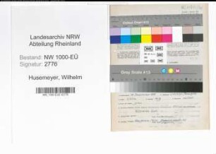 Entnazifizierung Wilhelm Husemeyer, geb. 11.12.1898 (Lehrer)