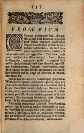 Bellarminus de Rom. Pontificis infalibilitate, vindicatus