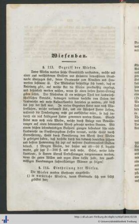 Wiesenbau.