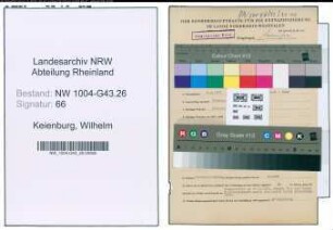 Entnazifizierung Wilhelm Keienburg , geb. 06.08.1901 ()