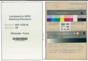 Entnazifizierung Franz Miesseler , geb. 10.08.1913 ()