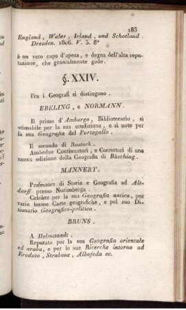 §. XXIV. Geografia