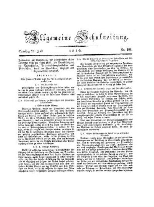 Instruction zur Ausführung der Allerhöchsten Kabinetsordre von 10. Juni 1834, die Beaufsichtigung der Privatschulen, Privaterziehungsanstalten und Privatlehrer, sowie der Hauslehrer, Erzieher und Erzieherinnen betreffend