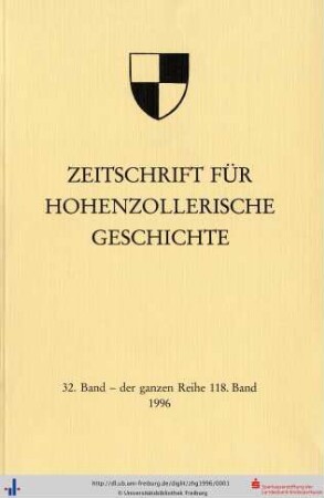 32(118): Zeitschrift für Hohenzollerische Geschichte