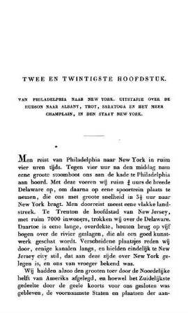 TWEE EN TWINTIGSTE HOOFDSTUK - Van Philadelphia naar NewYork. Uitstapje over de rivier de Hudson naar Albany, Troy, Saratoga, en het meer Champlain, in den Staat New York.