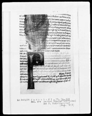 Petrus Lombardus, Glossatura maior super epistolas pauli — Initiale P (aulus apostolus), Folio 91verso