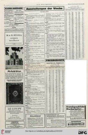 Nr. 42 (18. Okt. 1931), S. 4: Preisberichte