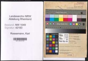 Entnazifizierung Karl Roesemann , geb. 14.04.1901 (Inspektor)