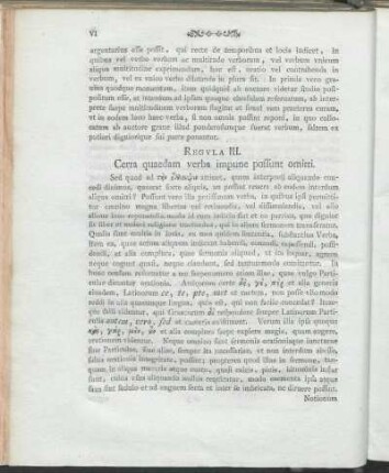Regvla III. Certa quaedam verba impune possunt omitti.