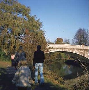 Hansjakob, Gottfried; München - Oberföhring; Isarinsel - Isarinsel, Mittlerer Isarkanal, Brücke