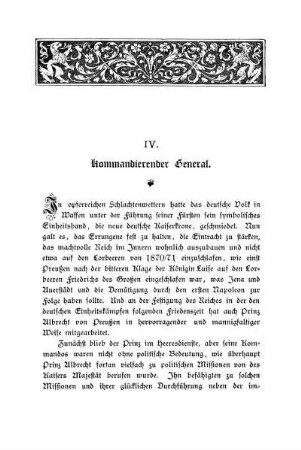 IV. Kommandierender General.