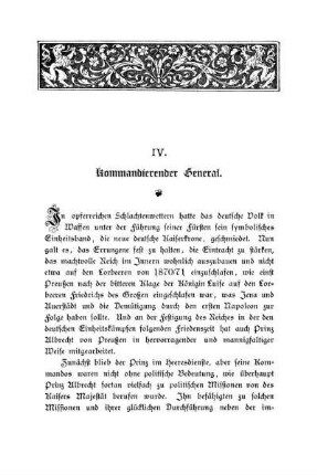 IV. Kommandierender General.