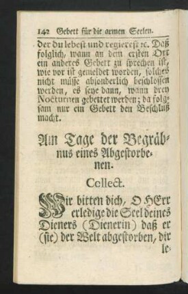 Gebett für die armen Seelen im Feg-Feuer.