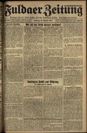 Erste Ausgabe vom Sonntag, den 16. Oktober 1932.