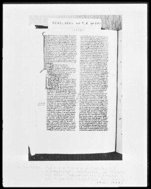 Lateinische Taschenbibel — Initialen I und E, Folio 234verso