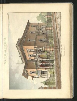 Villa in Zürich. Prof. F. Bluntschli, Architekt