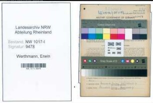 Entnazifizierung Erwin Werthmann , geb. 20.05.1900 (Buchhalter Und Prokurist)