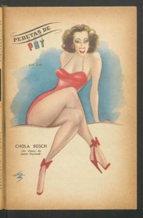 Chola Bosch (del elenco del Teatro Nacional) - [Caricatura] : Pebetas de PBT