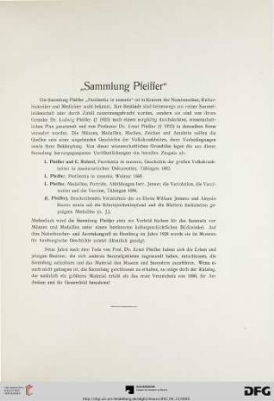 „Sammlung Pfeiffer“