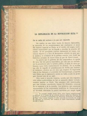 La diplomacia de la revolución rusa