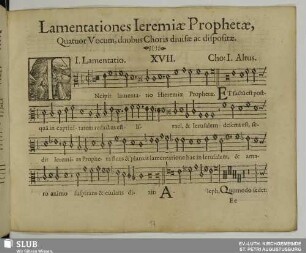 Lamentationes Ieremiæ Prophetæ. I. Lamentatio. XVII. Incipit lamentatio Jeremiae prophetae