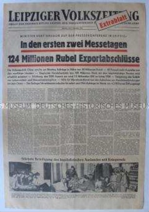 Extrablatt der "Leipziger Volkszeitung" zur Herbstmesse