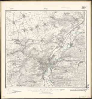 Meßtischblatt 2936 : Jena, 1928 : Jena. - Aufn. 1903, einz. Nachtr. 1928. - 1:25000. - [Berlin]: Reichsamt für Landesaufnahme, 1928. - 1 Kt.