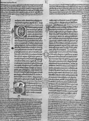 Gregorii IX Decretales, cum glossa Bernardi Parmensis / Dekretalen Georg IX. mit Glossen des Bernhard Parma — Buchseite mit Initiale, Folio fol. 74 v